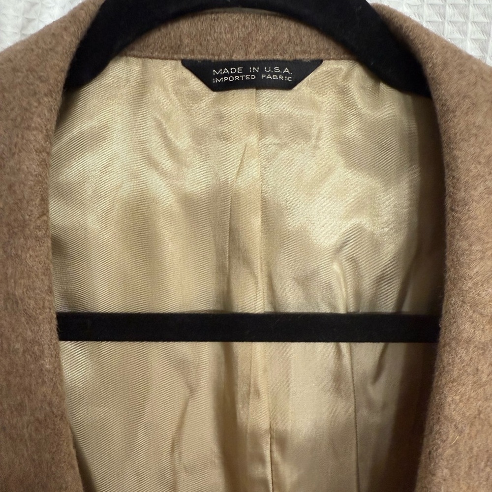 Vintage Chaps by Ralph Lauren Camel Hair Blazer W/ leather buttons approx size L - Picture 3 of 17